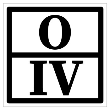 Знак отходов 4 класса опасности, IV (светоотражающая пленка, 300х300 мм)